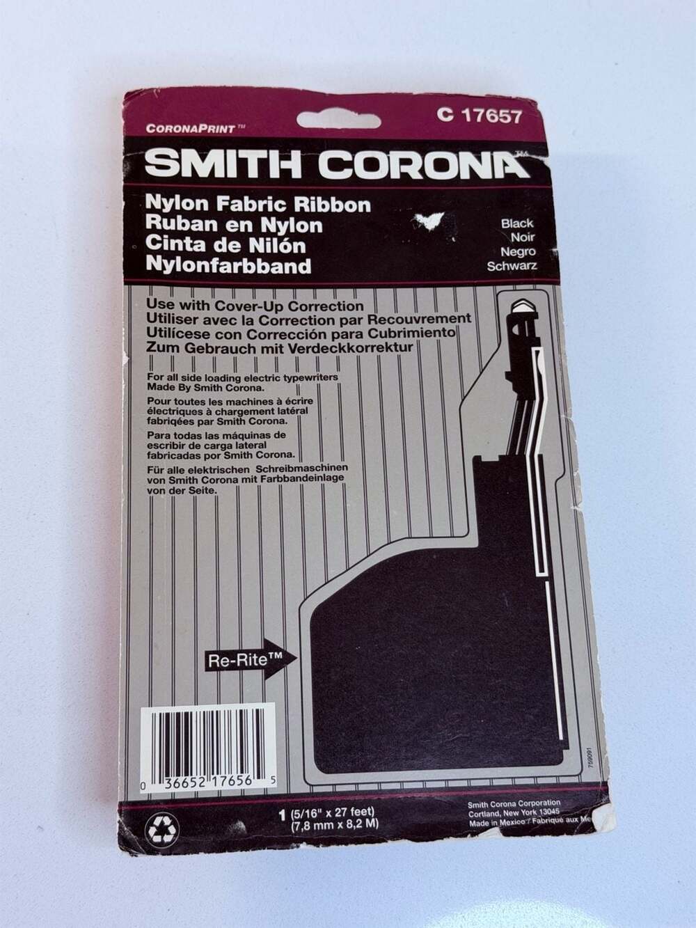 Smith Corona C 17657 Nylon Fabric Ribbon for Electric Typewriters